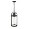 Z-Lite Roundhouse 1 Light Outdoor Chain Mount Ceiling Fixture, Black And Clear Seedy 569CHB-BK - alternate 5